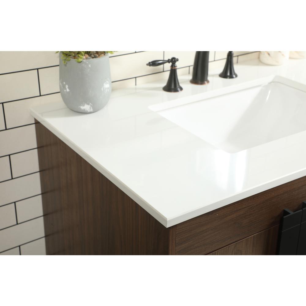 36 inch Single bathroom vanity in walnut. Picture 5