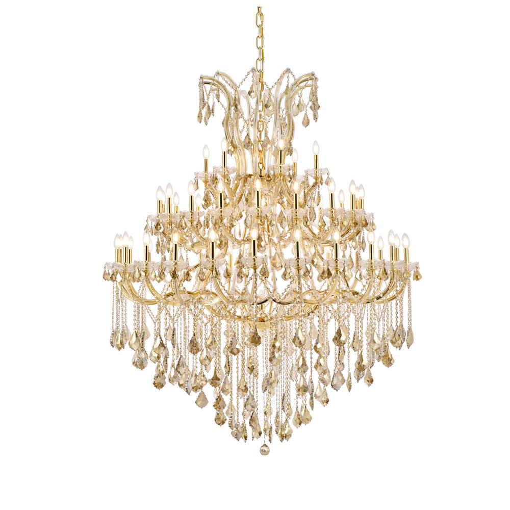 Maria Theresa 49 light Gold Chandelier Golden Teak (Smoky) Royal Cut Crystal. Picture 2