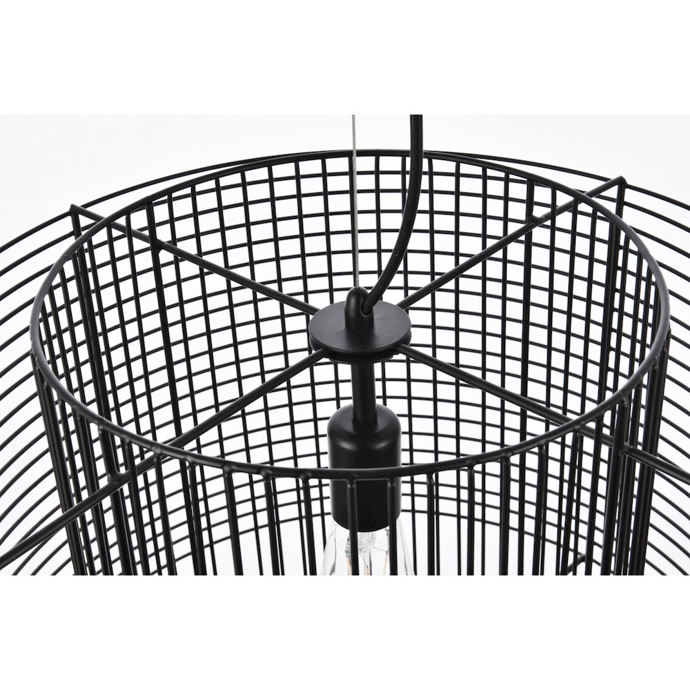 Deleon 1 Light Black Pendant. Picture 6