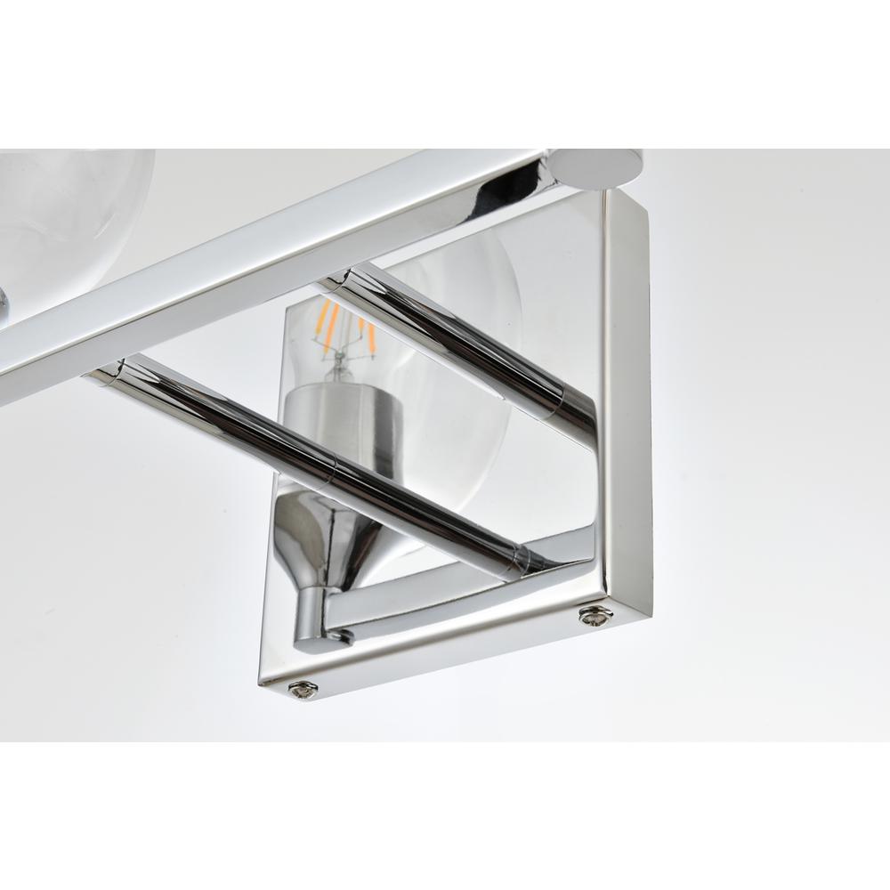 Foster 2 light Chrome and Clear Bath Sconce. Picture 6