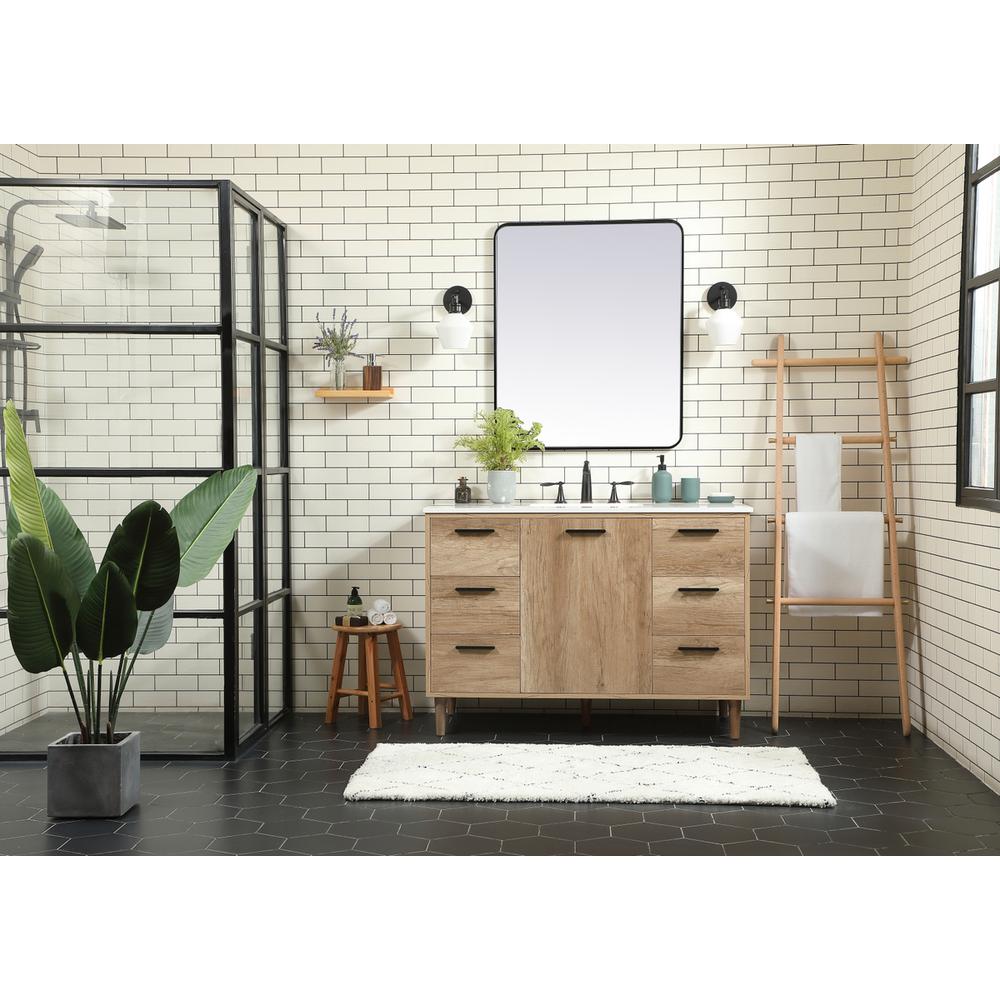 48 inch Single bathroom vanity in natural oak. Picture 4