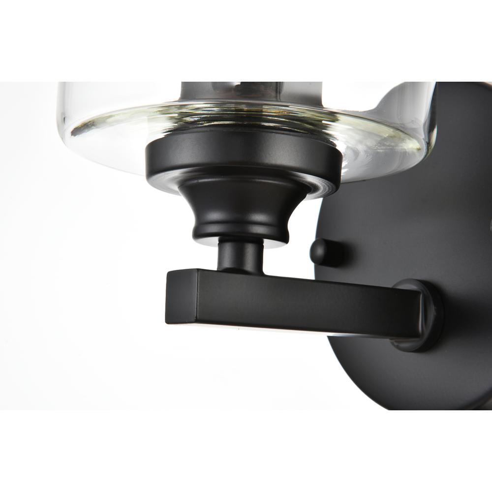 Mayson 1 light Black and Clear Bath Sconce. Picture 5