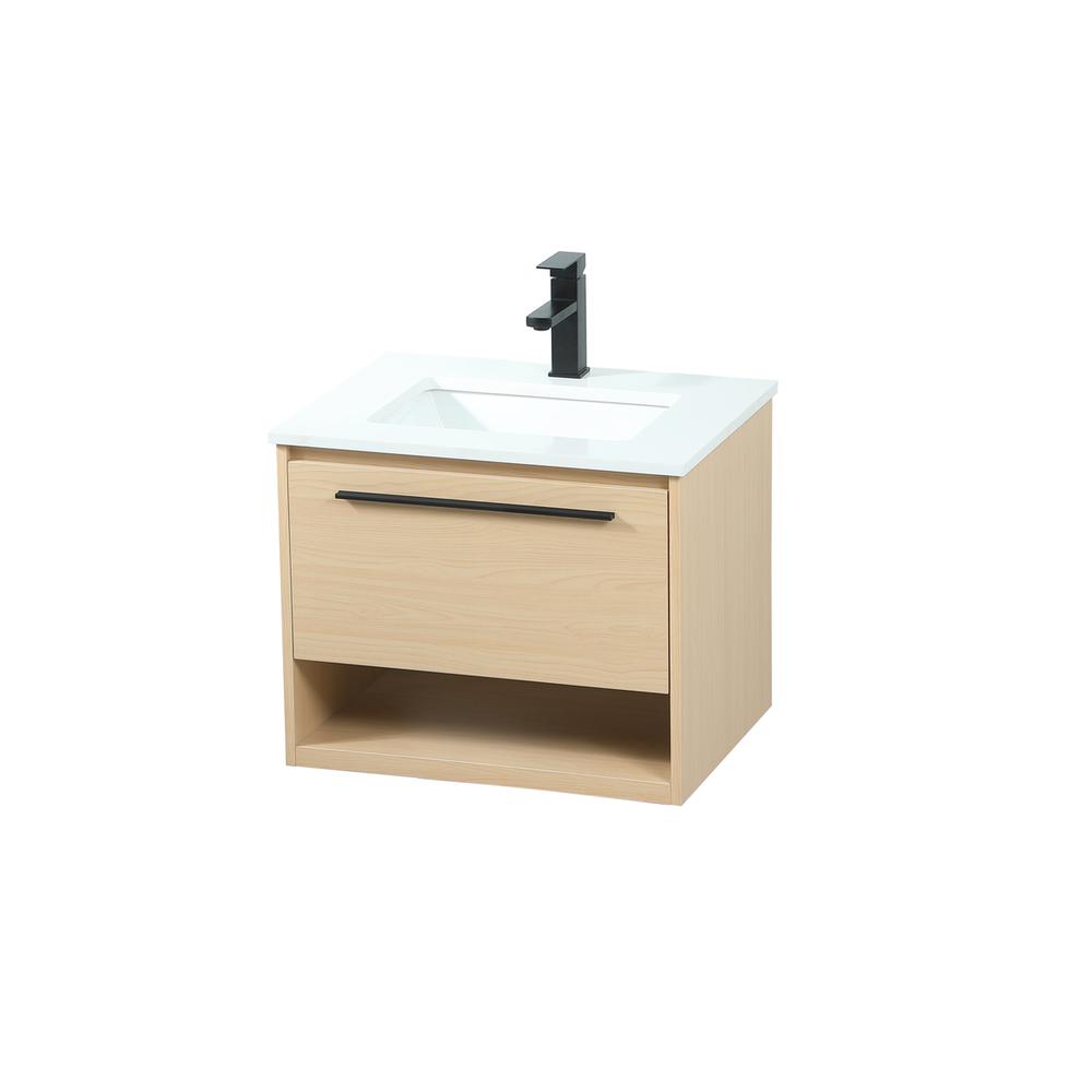 24 inch Single bathroom vanity in maple. Picture 8