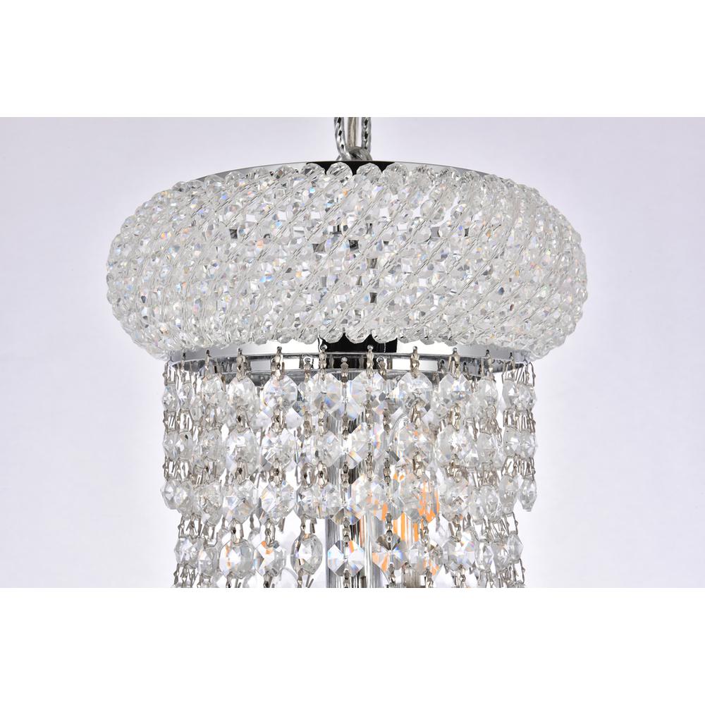 Primo 8 light Chrome Pendant Clear Royal Cut Crystal. Picture 4