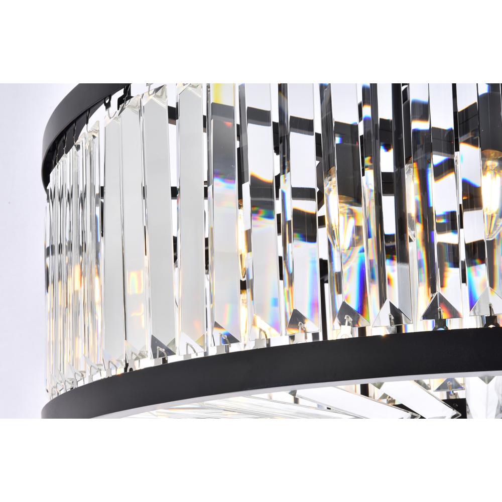 Chelsea 10 light Matte Black Chandelier Clear Royal Cut Crystal. Picture 5
