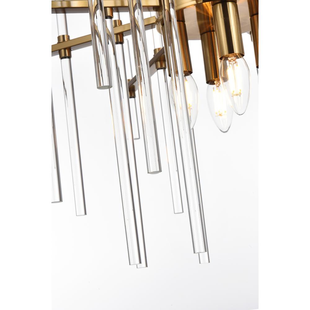 Sienna 27 inch crystal rod pendant in gold. Picture 3