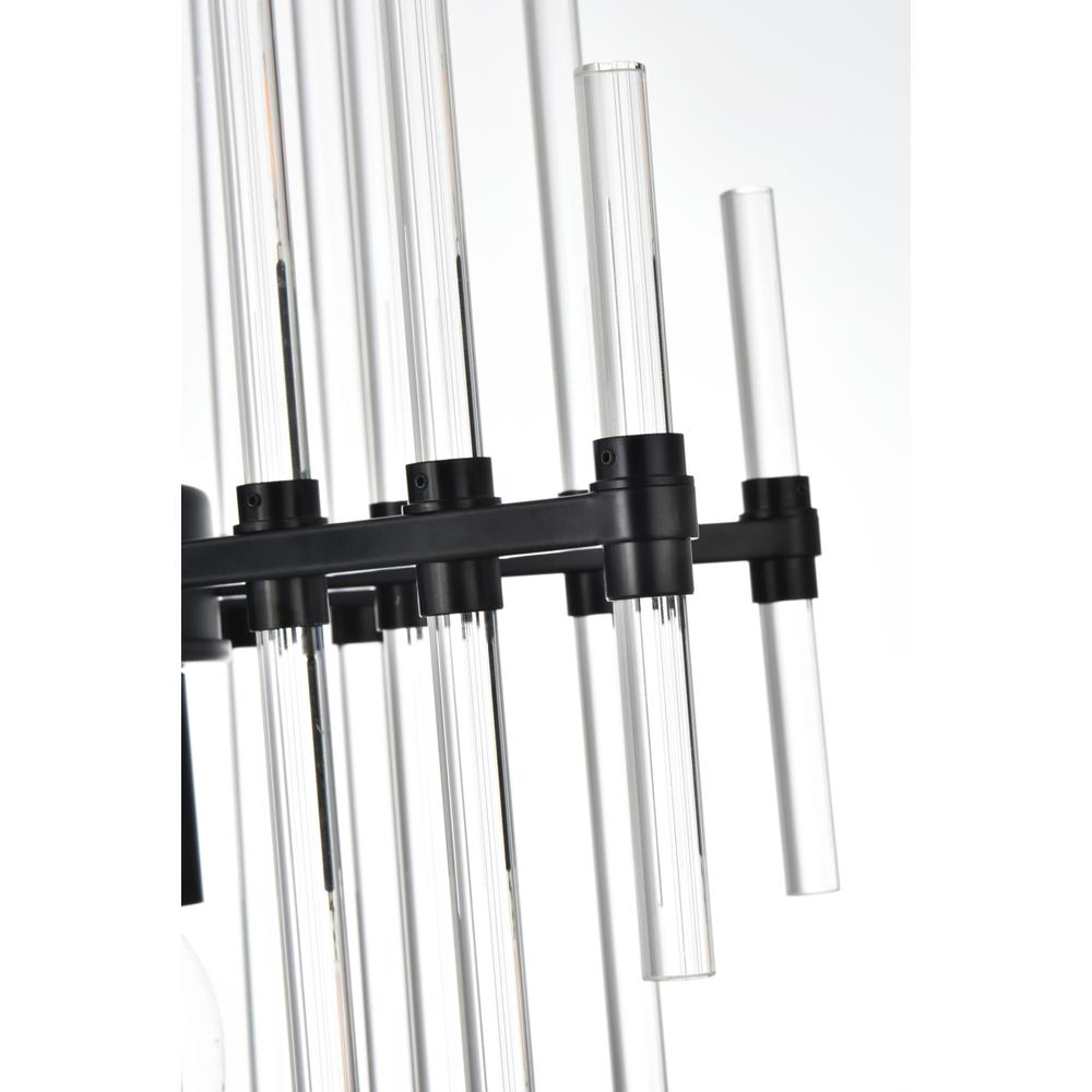 Sienna 17 inch crystal rod pendant in black. Picture 5