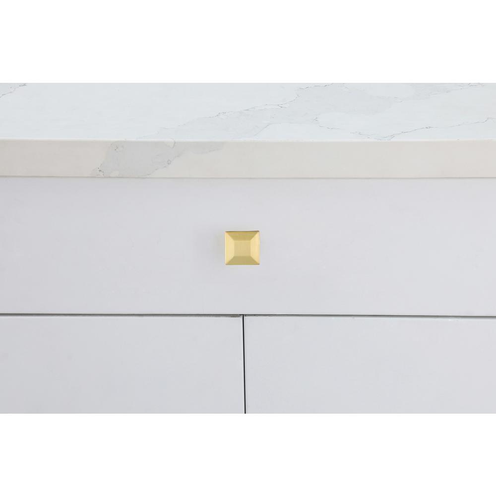 Cecil 1.3" Brushed Gold Square Knob Multipack (Set of 10). Picture 6