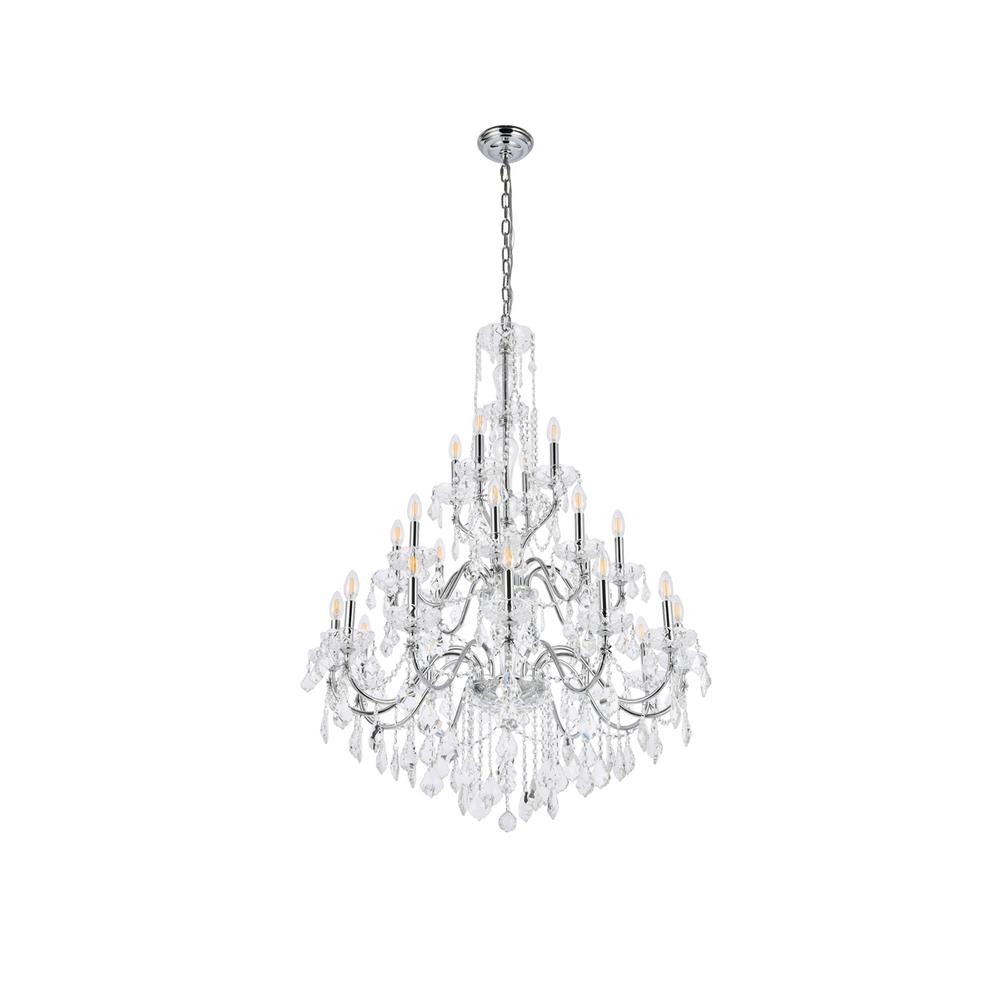 St. Francis 24 light Chrome Chandelier Clear Royal Cut Crystal. Picture 6
