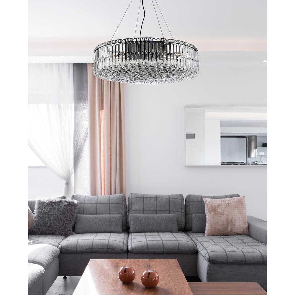 Maxime 32 inch black chandelier. Picture 7