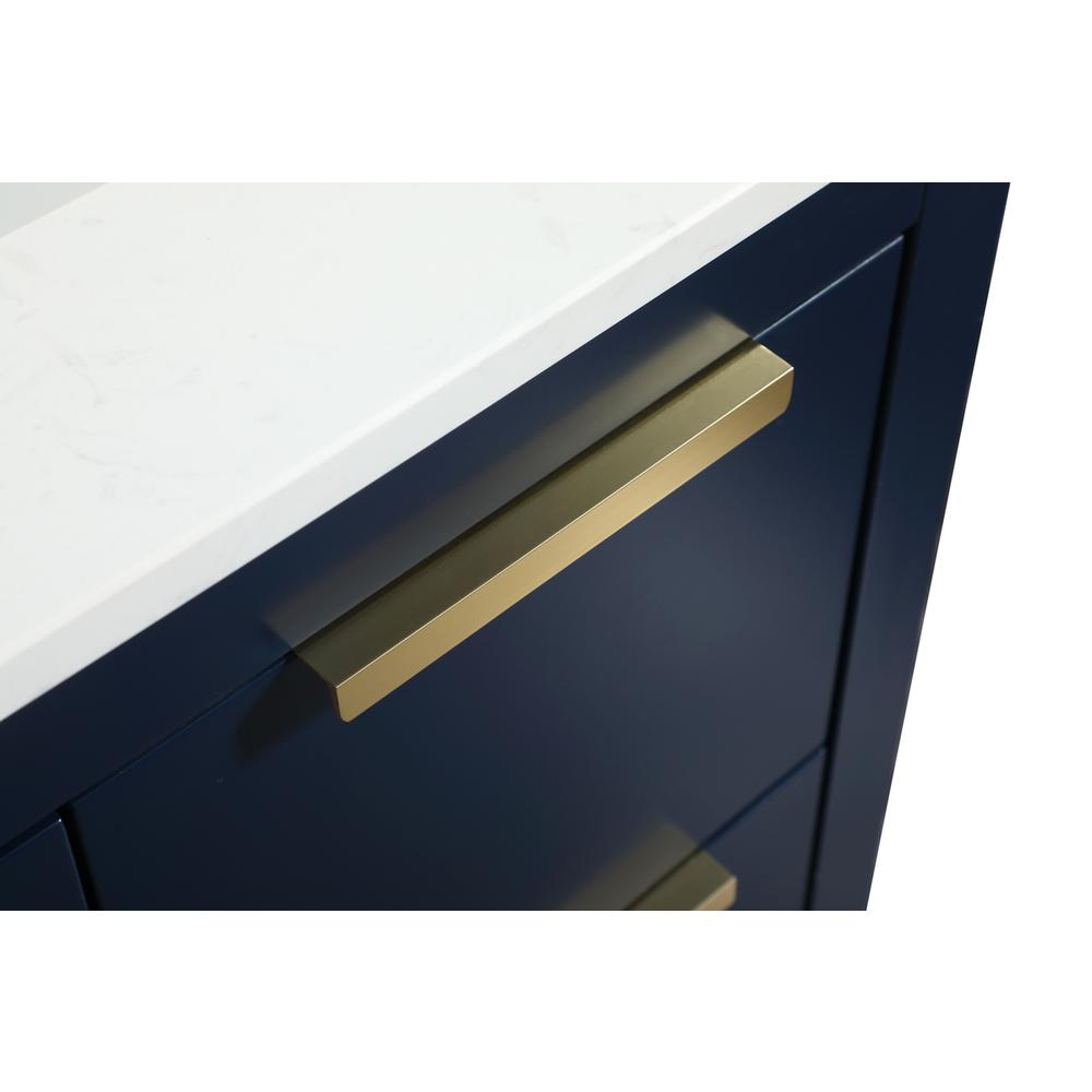 30 inch Single bathroom vanity in blue with backsplash. Picture 12