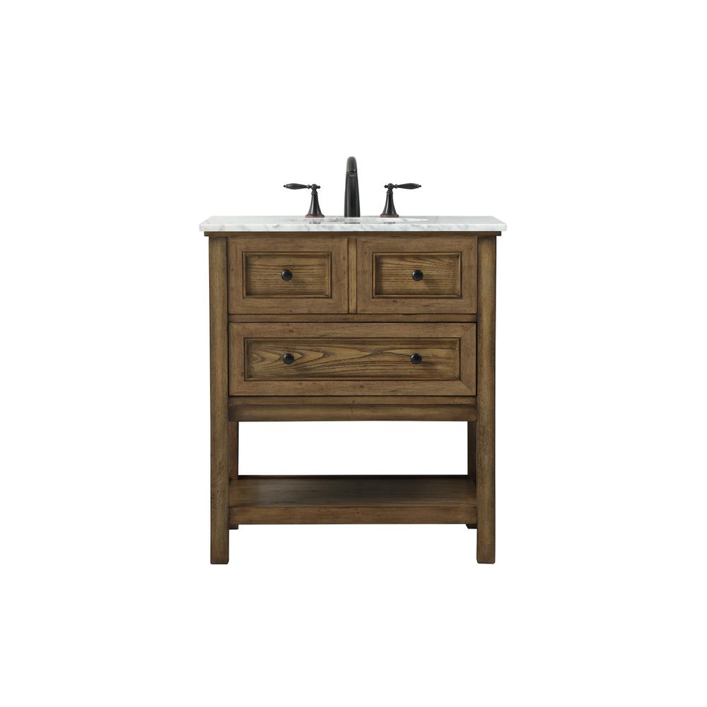 30 inch Single bathroom vanity in driftwood. Picture 1
