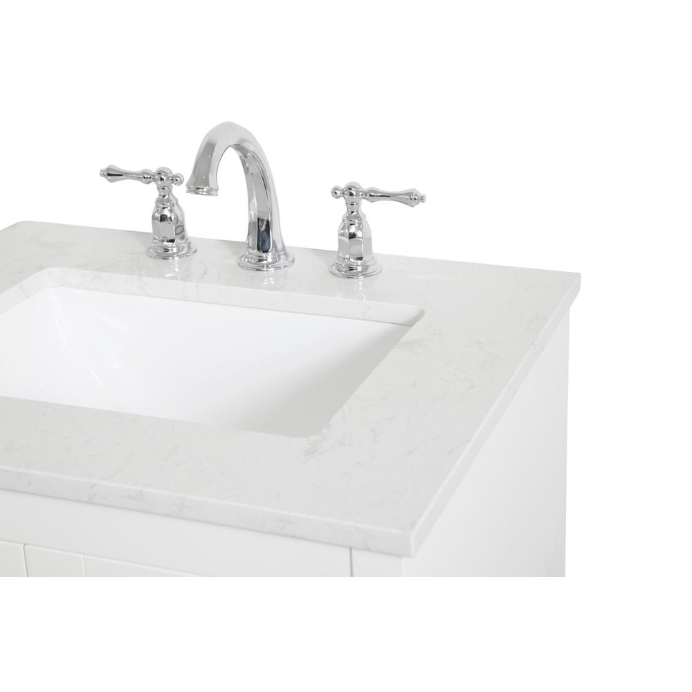 24 inch Single Bathroom Vanity in White. Picture 10