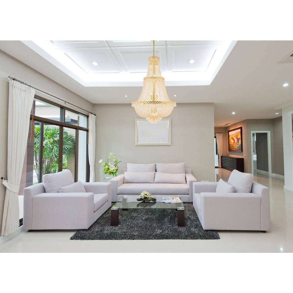 Century 17 light Gold Chandelier Clear Royal Cut Crystal. Picture 9
