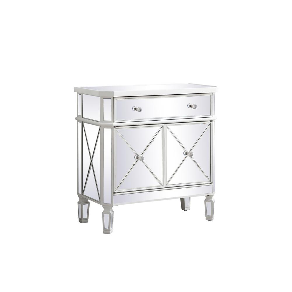32 inch mirrored cabinet in antique white. Picture 4