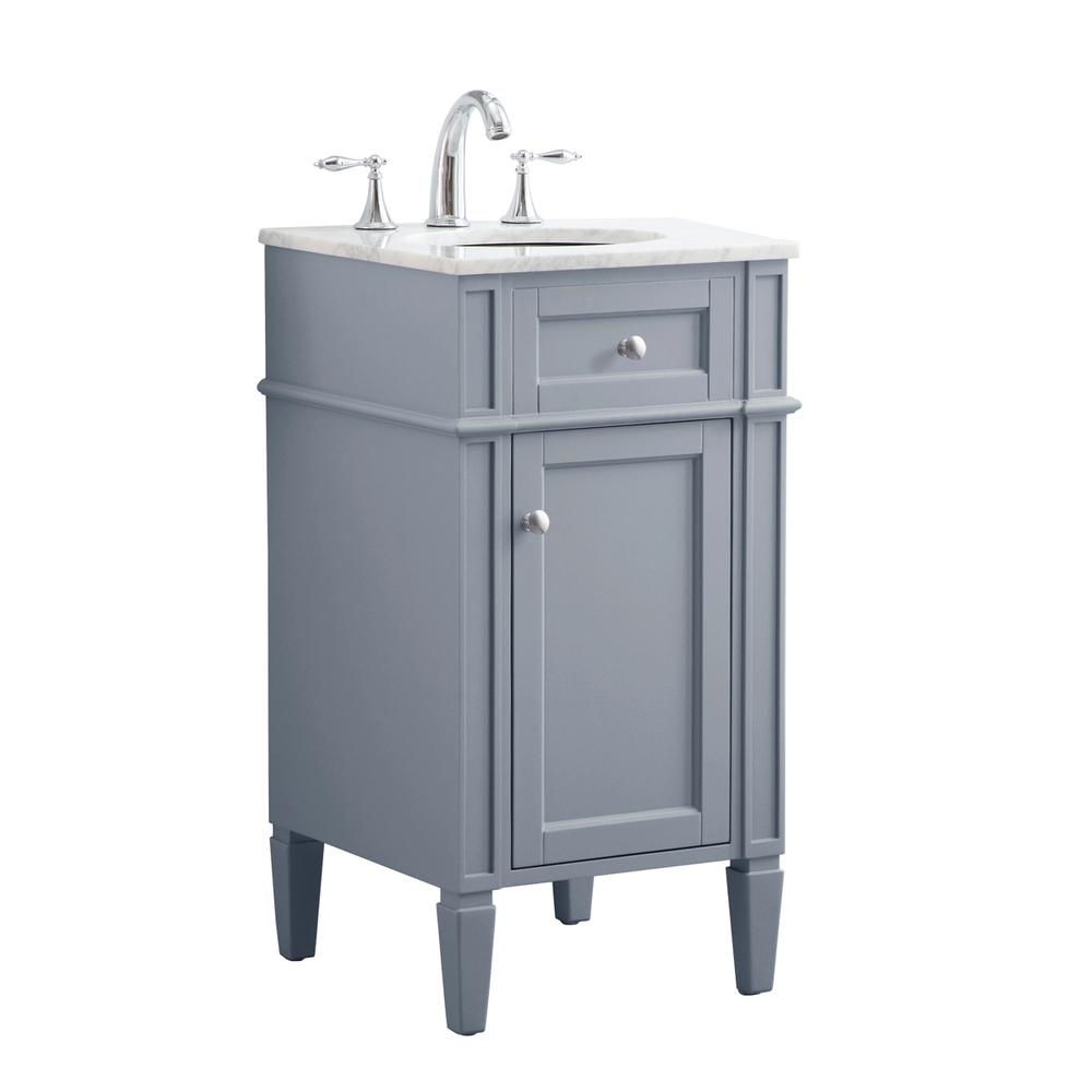 18 in. Single Bathroom Vanity set in grey. Picture 12