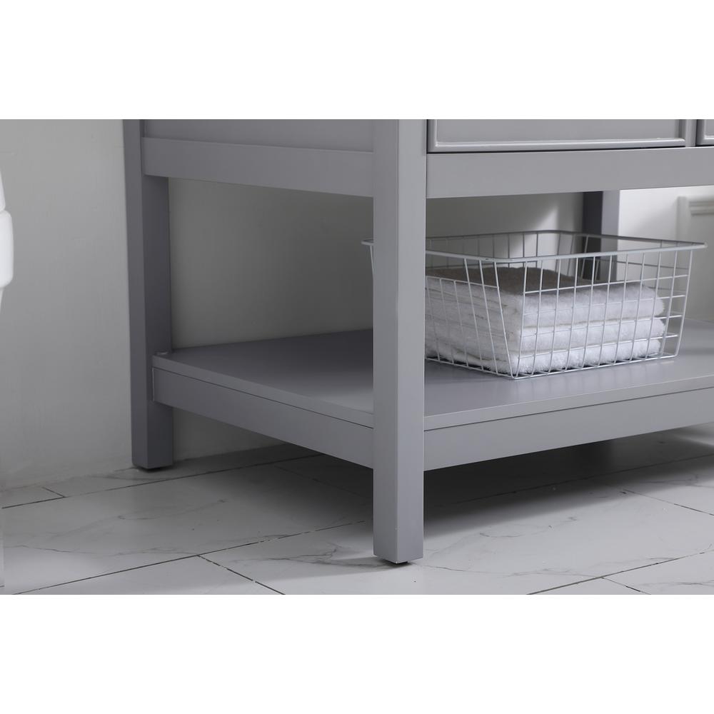 36 inch Single bathroom vanity in gray with backsplash. Picture 6