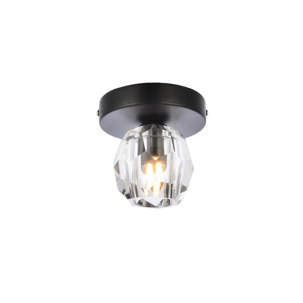 Eren 1 light black flush mount. Picture 1