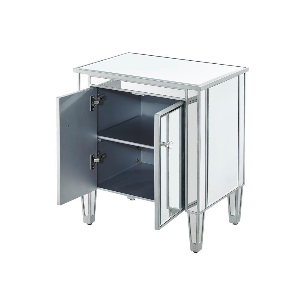 Cabinet 2 doors 24in. W x 16in. D x 26in. H in antique silver paint. Picture 3