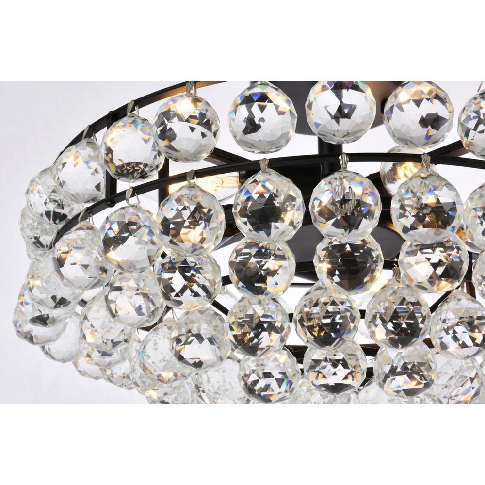 Savannah 18 inch flush mount in black. Picture 4