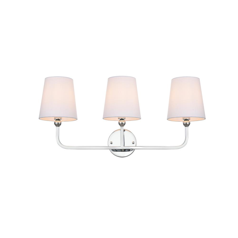 Colson 3 light Chrome and Clear Bath Sconce. Picture 1
