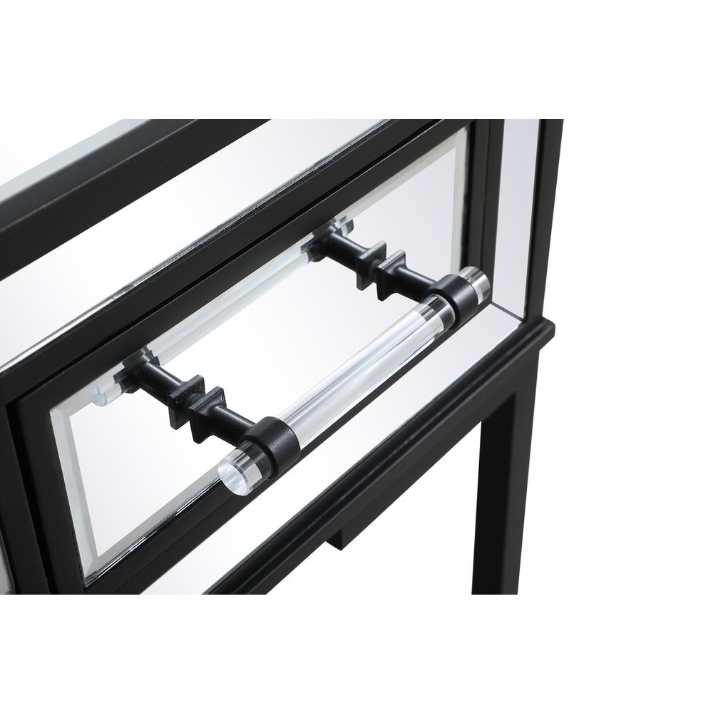42 inch mirrored flip top vanity table in black. Picture 7