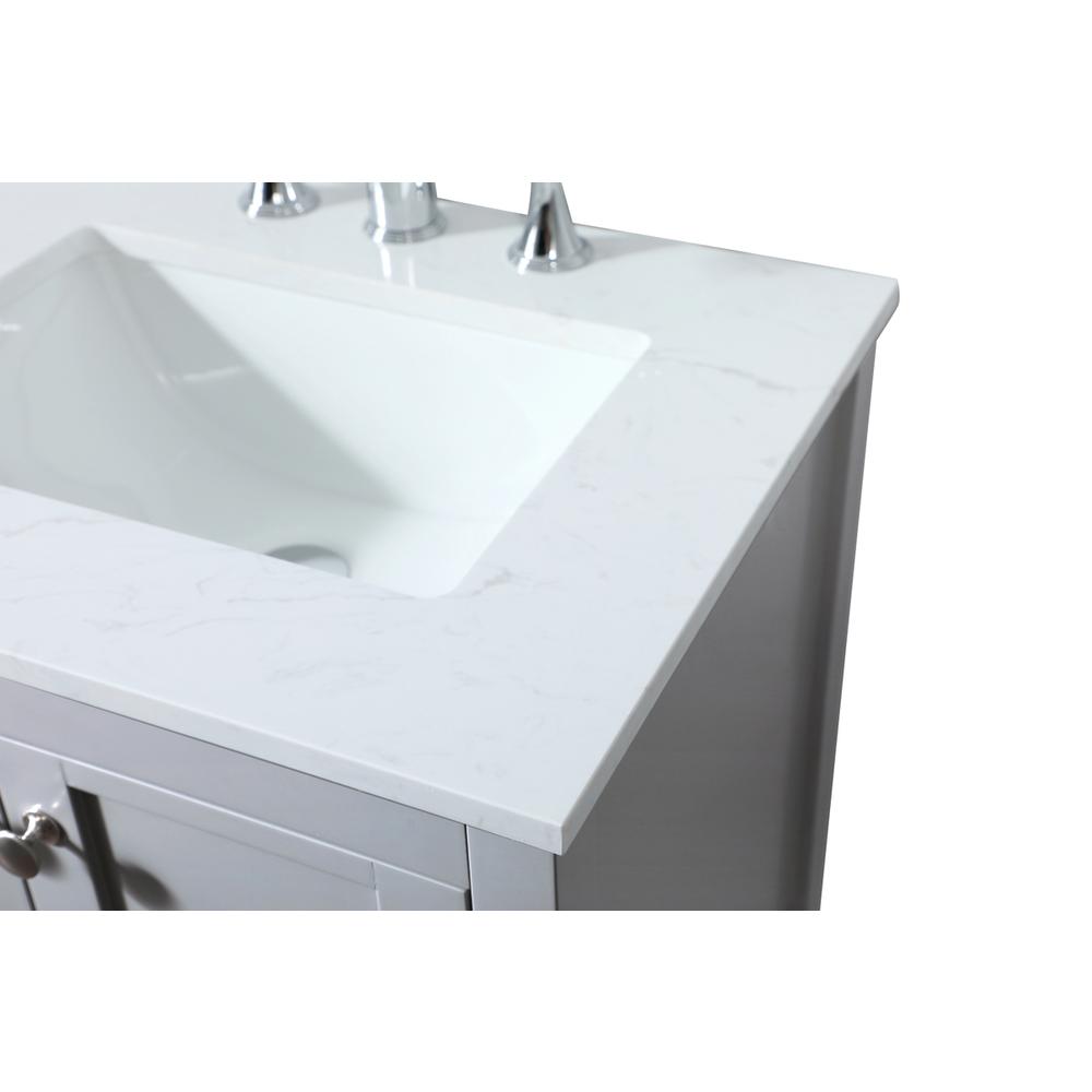 24 inch Single bathroom vanity in grey. Picture 11