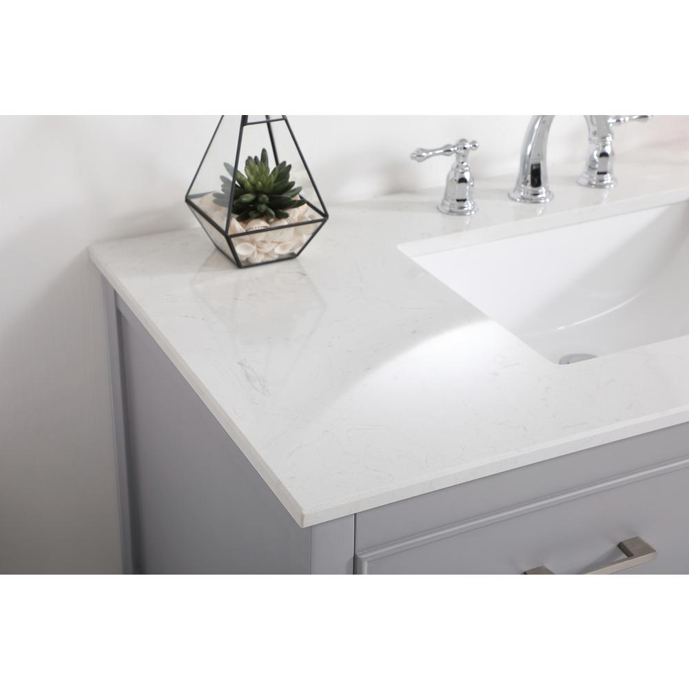 42 inch Single bathroom vanity in gray. Picture 5