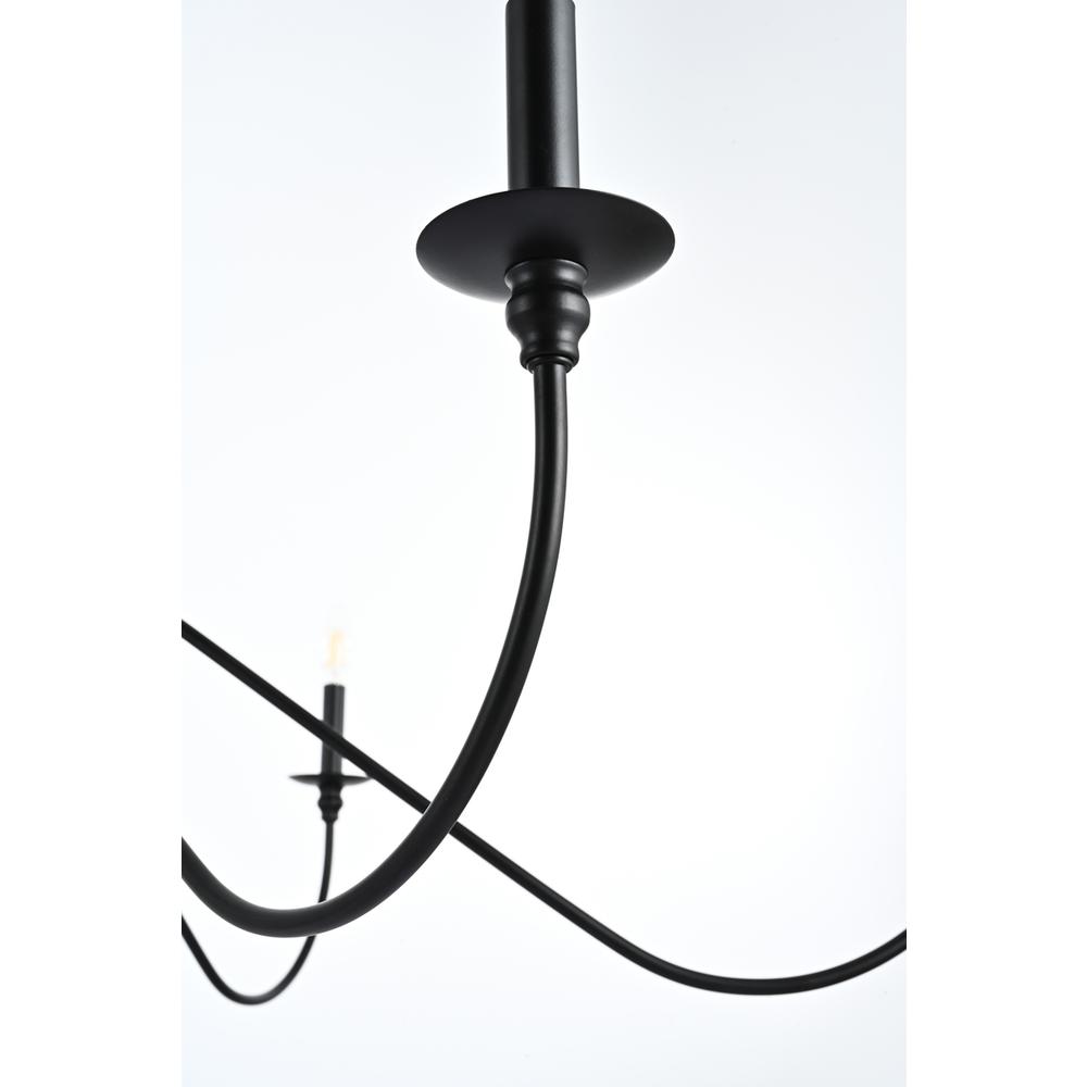 Rohan 54 inch chandelier in Matte Black. Picture 5