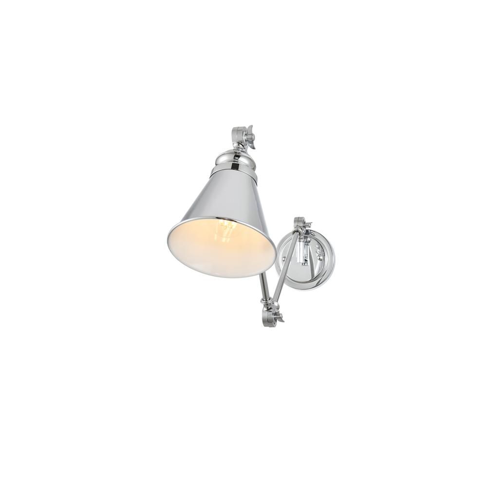 Ledger 1 light Chrome swing arm wall sconce. Picture 2