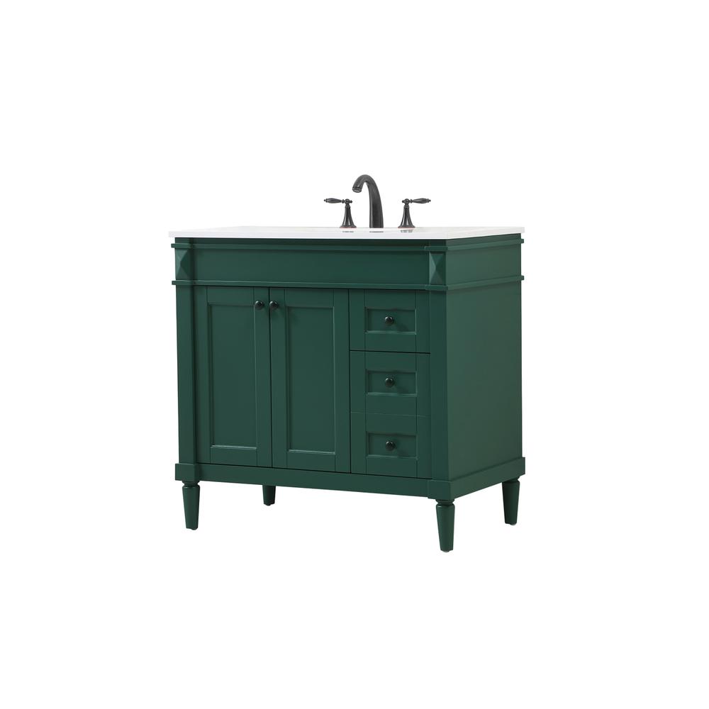 36 inch Single bathroom vanity in green. Picture 7