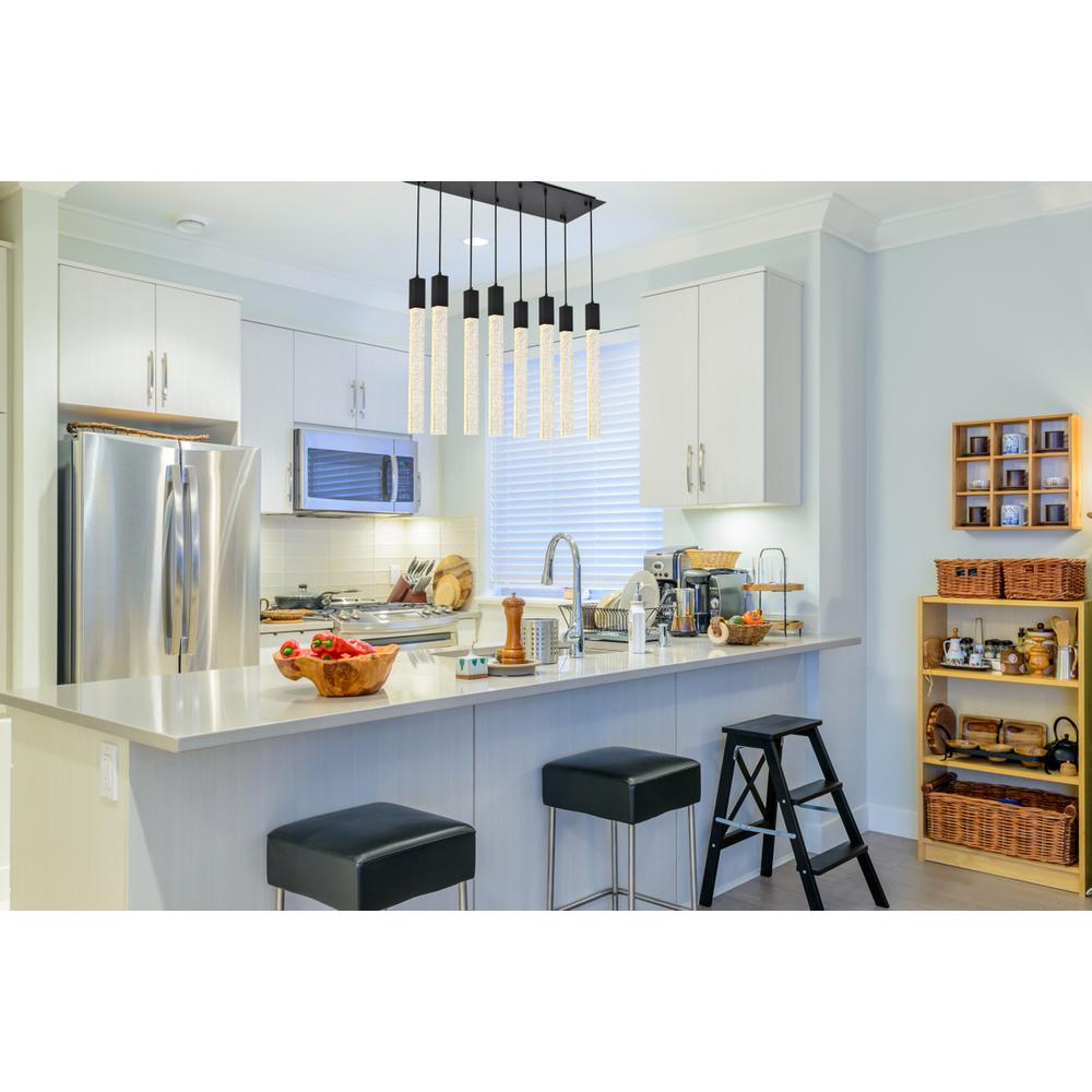 Weston 8 lights pendant in black. Picture 7