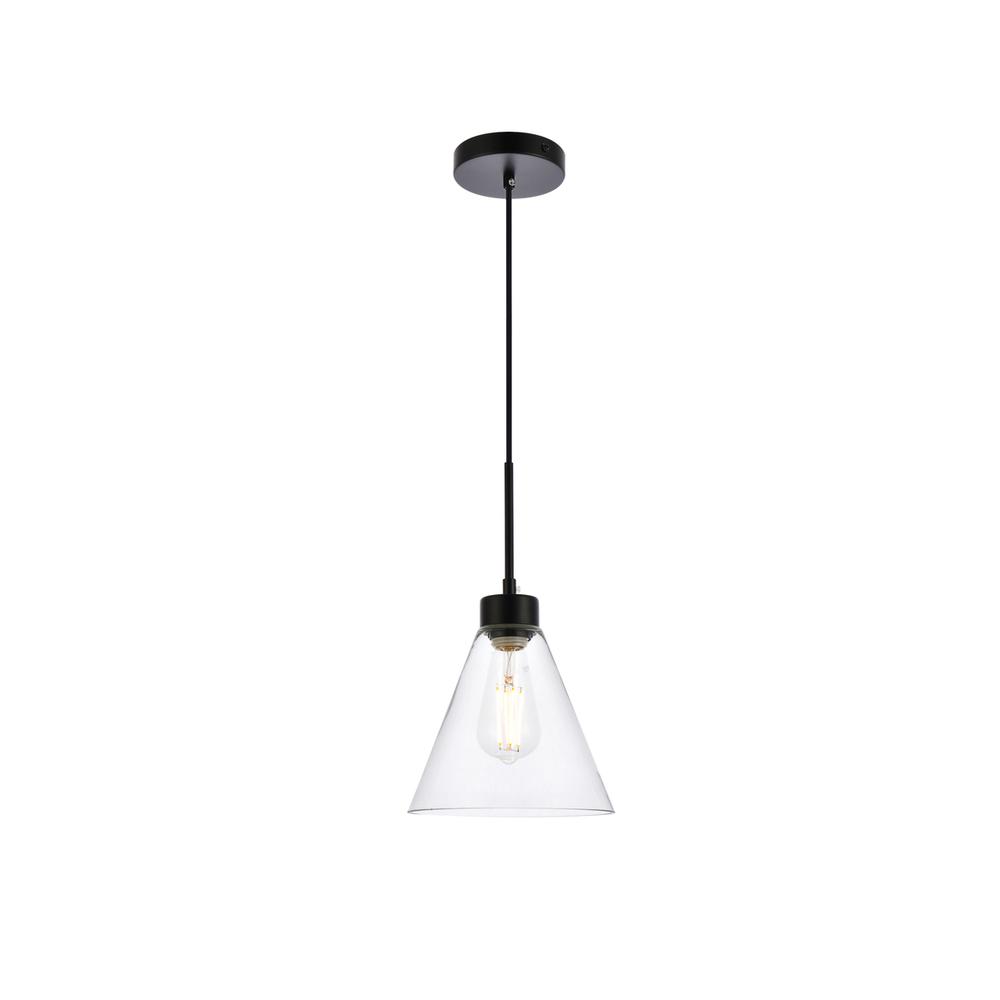 Mera 1 light black pendant. Picture 1