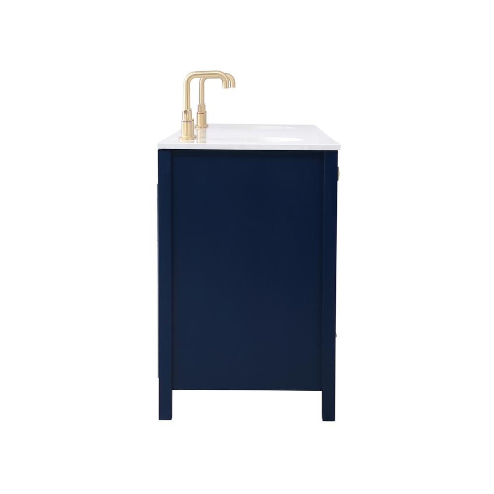 72 inch Double Bathroom Vanity in Blue. Picture 13