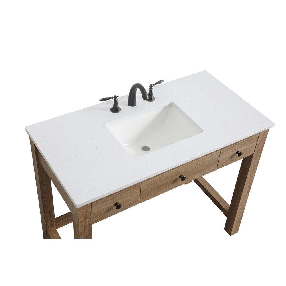 42 Inch ADA Compliant Bathroom Vanity In Natural Oak. Picture 10