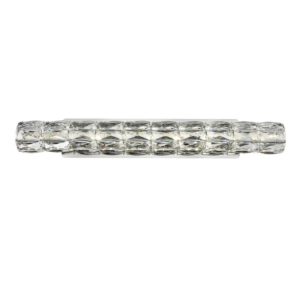 Valetta Integrated Led Chip Light Chrome Wall Sconce Clear Royal Cut Crystal. Picture 1
