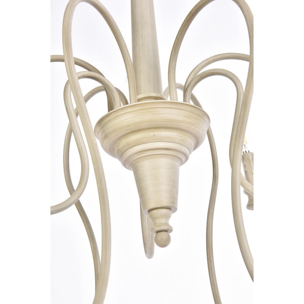 Flynx 9 lights pendant in weathered dove. Picture 3