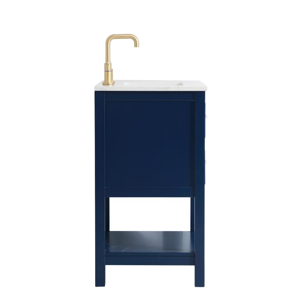 24 inch Single Bathroom Vanity in Blue. Picture 13