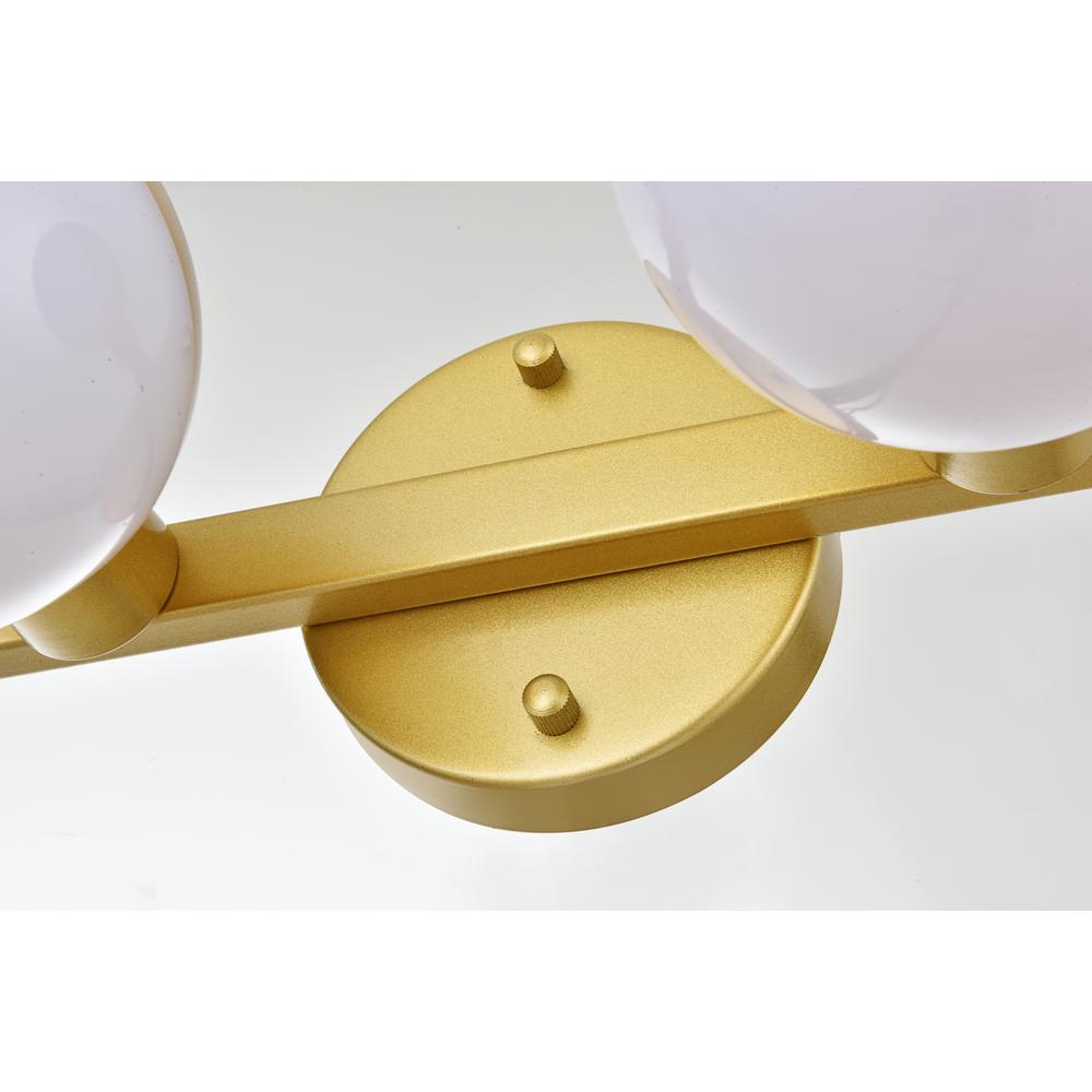 Majesty 2 light Brass and frosted white Bath Sconce. Picture 4
