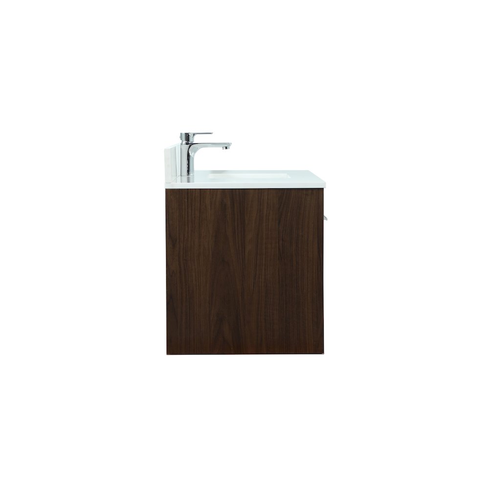 40 Inch Single Bathroom Vanity In Walnut With Backsplash. Picture 15
