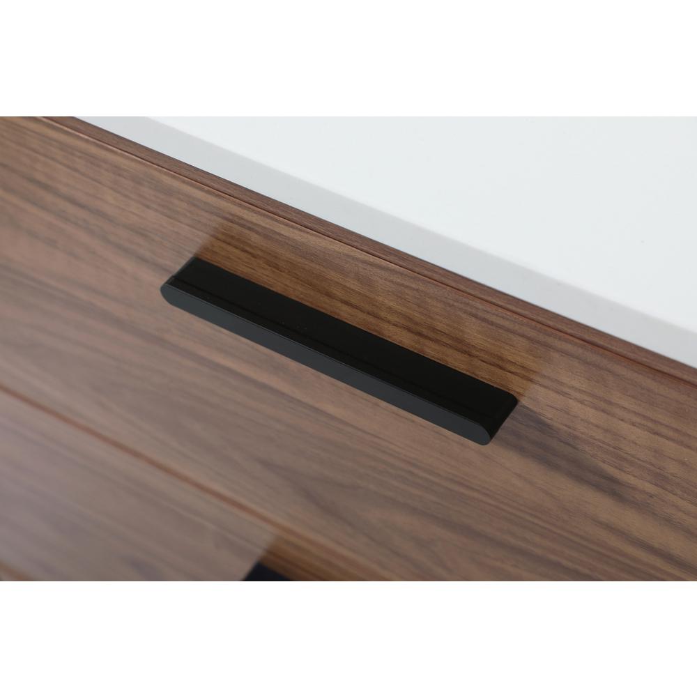 42 inch Single bathroom vanity in walnut brown with backsplash. Picture 12