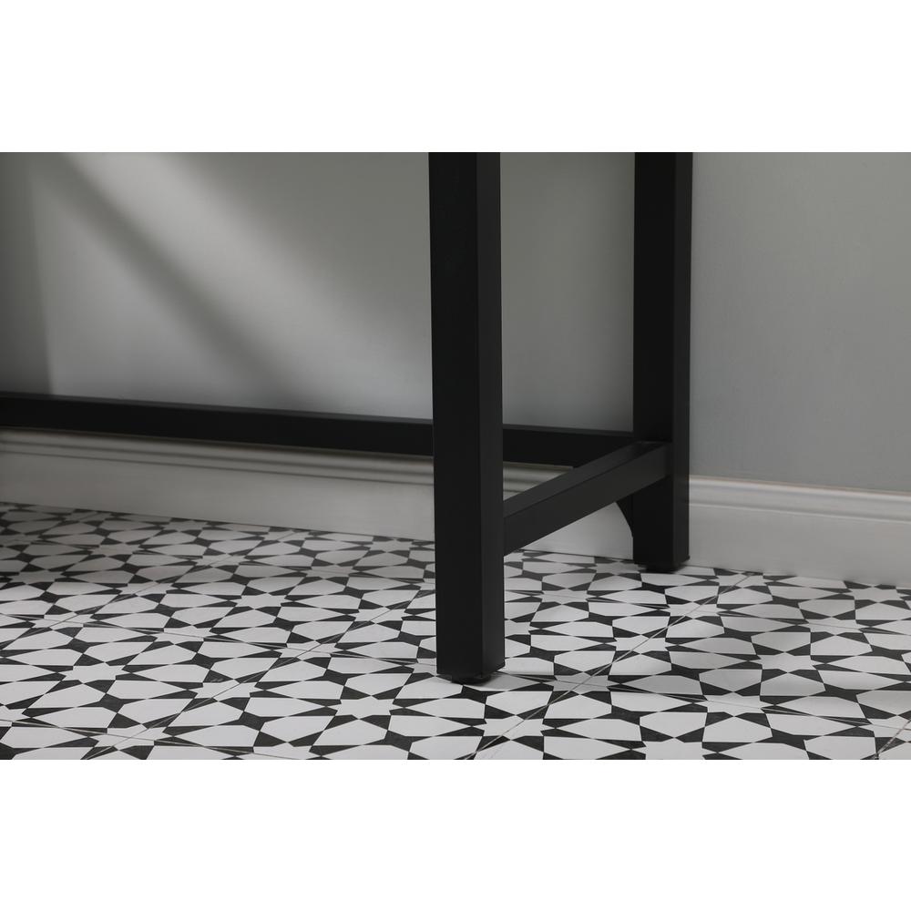 42 inch ADA compliant Single bathroom metal vanity in black. Picture 5