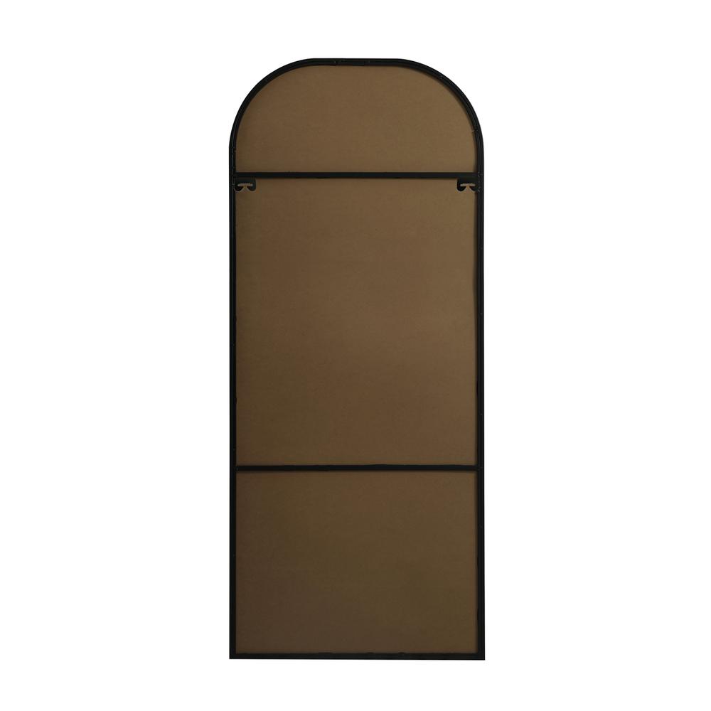 Metal Frame Arch Full Length Mirror 28x66 Inch in Black. Picture 7