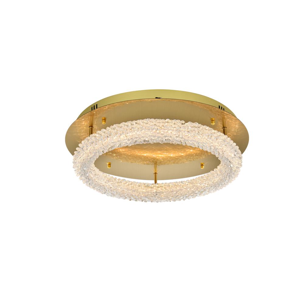 Bowen 22 inch Adjustable LED Flush Mount in Satin Gold. Picture 1