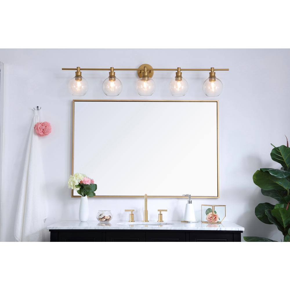Collier 5 light Brass and Clear glass Wall sconce. Picture 13