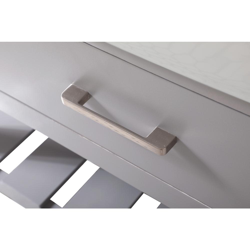 42 inch Single bathroom vanity in grey with backsplash. Picture 12
