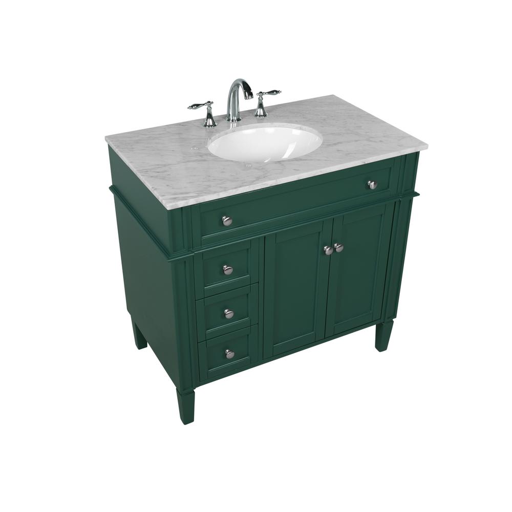 36 inch Single bathroom vanity in green. Picture 8