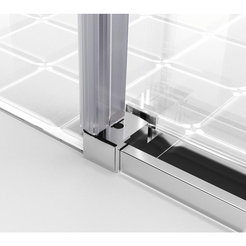 Frameless shower door 60 x 76 Polished Chrome. Picture 9