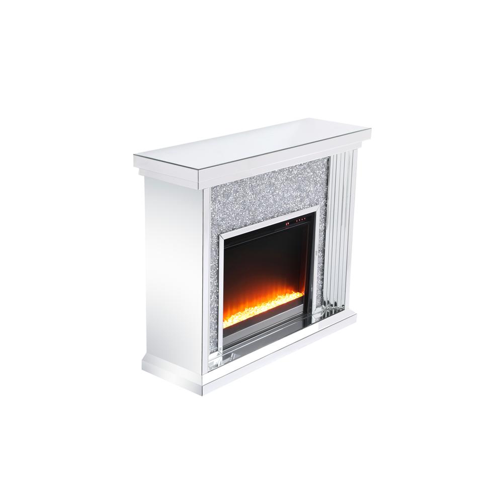47.5 in. Crystal mirrored mantle with crystal insert fireplace. Picture 9