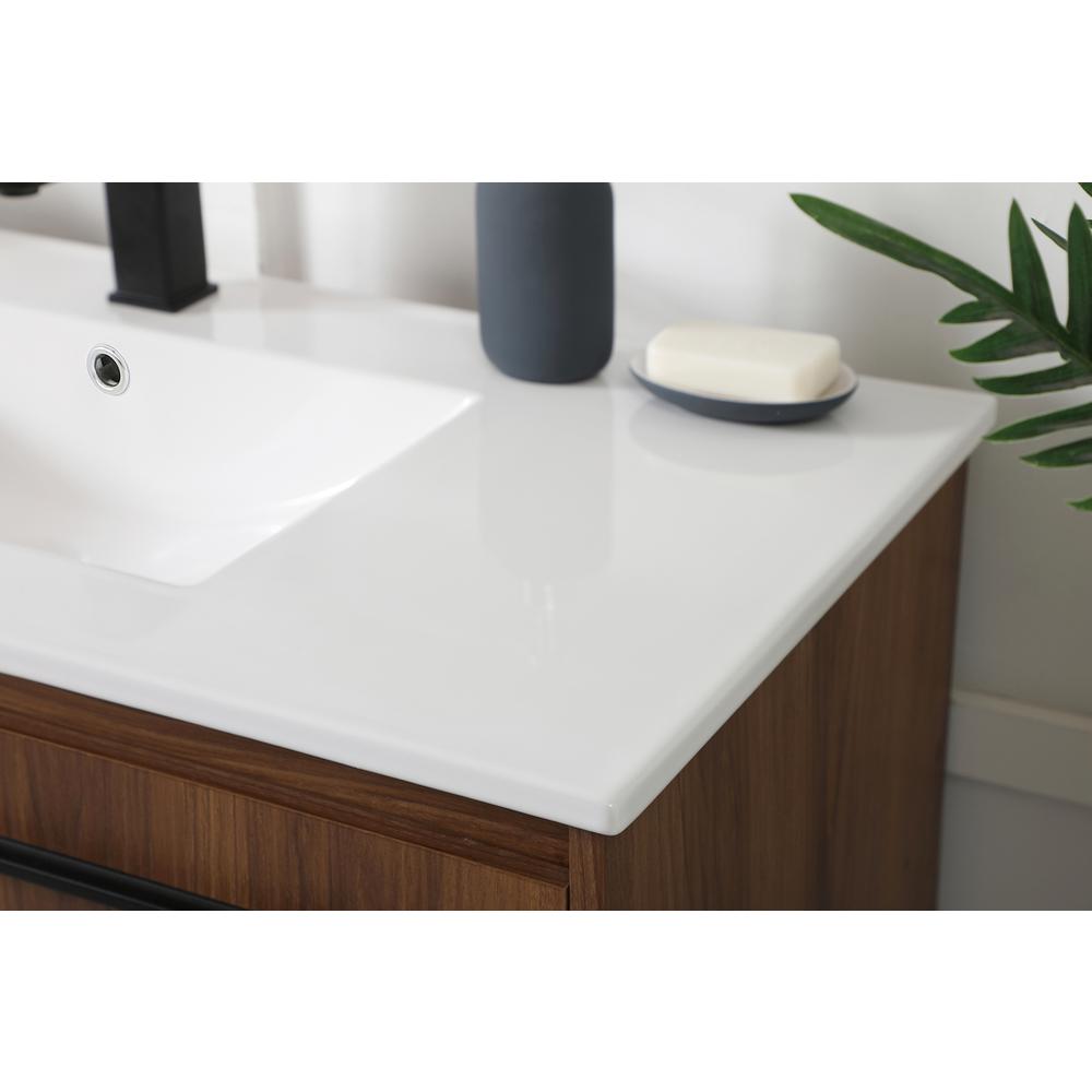 40 inch  Single Bathroom Vanity in Walnut Brown. Picture 4